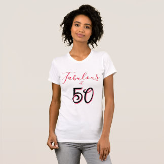 T-shirt Noir et rouge "Fabuleux" 50e anniversaire Script
