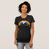 T-shirt noir féminin arc-en-ciel Promesse de Dieu  (Devant entier)