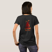 T-shirt noir féminin avec voilier (Just Sail) (Dos entier)
