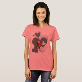 T-shirt noir féminin en collage Barack (Devant entier)