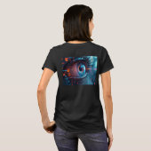 T-shirt noir femme Quantum Eye dos (Dos entier)