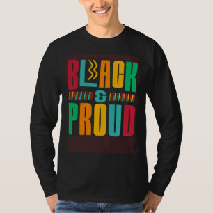 T-shirt Noir & Fier Black History Month Afro-Américain