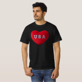 T-shirt noir foncé LOGO USA (Devant entier)