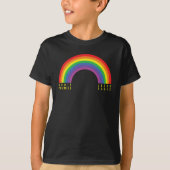 T-shirt noir garçon arc-en-ciel Jésus sauve (Devant)
