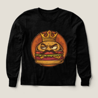 T-shirt noir graphique Grumpy Burger Crown