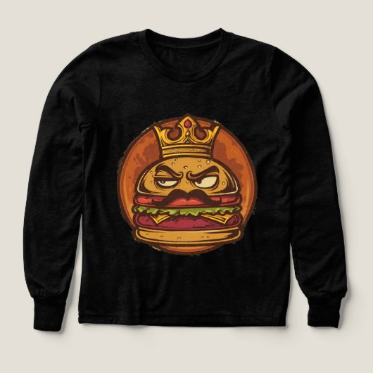 T-shirt noir graphique Grumpy Burger Crown (Motif recto)