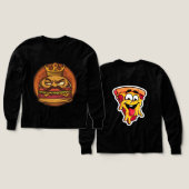 T-shirt noir graphique Grumpy Burger Crown (Motif recto et verso)