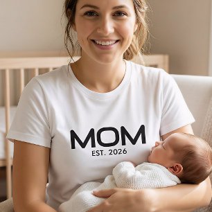 T-shirt noir gras pour maman établie