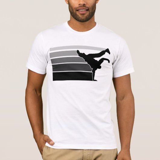 T-shirt Noir gry de gradient de BBOY (Devant)