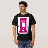 T-shirt noir Guillotine rose (Devant entier)