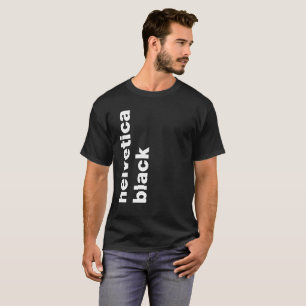 T-shirt noir helvetica