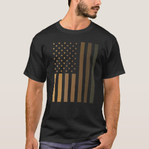 T-shirt Noir Histoire Mois Drapeau Melanin Homme Femmes Je