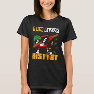 T-shirt Noir Histoire Mois Enfants Hommes Femmes Dabbing C