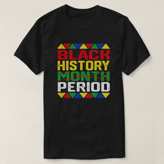 T-shirt Noir Histoire Mois période African Pride (Design devant)