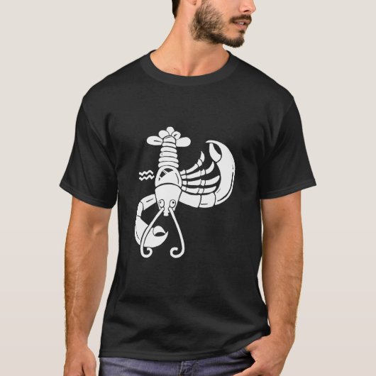 T-shirt noir homard (Devant)
