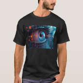 T-shirt noir homme Quantum Eye (Devant)
