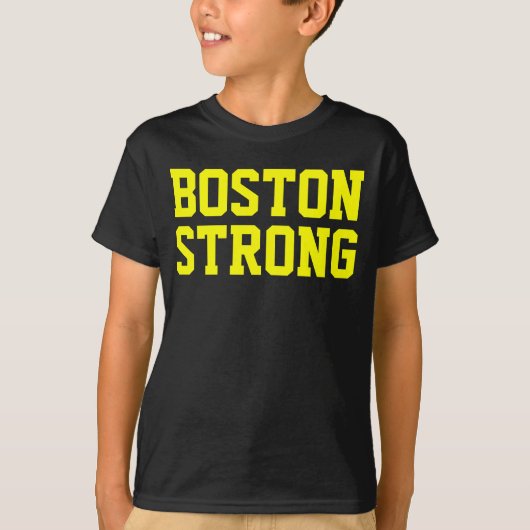 T-shirt Noir jaune fort de Boston (Devant)
