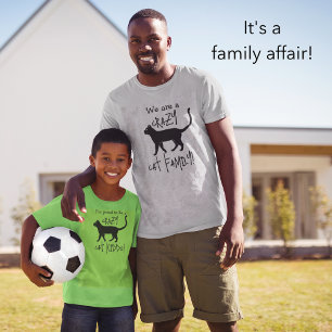 T-shirt Noir Jaune Personnalisé Crazy Cat Kiddo