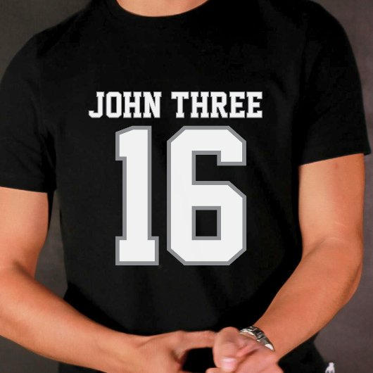 T-shirt noir Jean 3 16