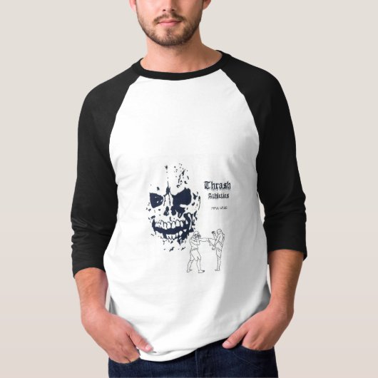 T-shirt Noir Jersey de coup-de-pied de la mort (Devant)