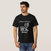 T-shirt noir "J'peux pas j'ai PMU" (Voorkant volledig)