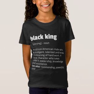 T-Shirt Noir King Définition African Pride History Mois