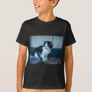 T-shirt Noir + Kitten blanc