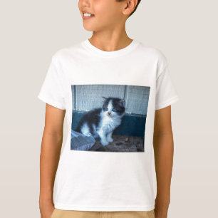 T-shirt Noir + Kitten blanc