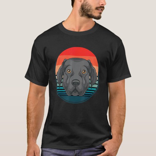 T-shirt Noir Labrador Animaux de compagnie Propriétaire de (Devant)