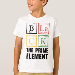 T-shirt Noir Le Premier Élément Noir Histoire Mois Période