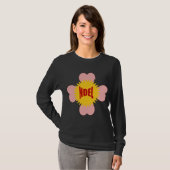 T-shirt noir manches longues AMOUR NOEL (Devant entier)
