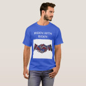 T-shirt noir masculin Riden avec Biden (Devant entier)