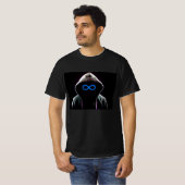 T-Shirt noir Meta pour hommes (Devant entier)