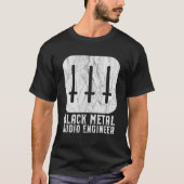 T-shirt Noir Métal Audio Engineer Inverted Crosses Sound (Devant)