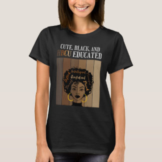 T-shirt Noir mignon et HBCU instruit Historique Noir Coll