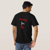 t-shirt noir minimaliste. (Dos entier)
