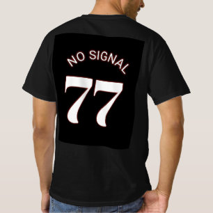 T-Shirt Noir Minimaliste Streetwear 77 No Signal