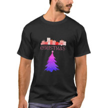 T-shirt noir moderne de Noël !