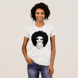 T-shirt Noir naturel T-Shir de cheveux de bubble-gum de