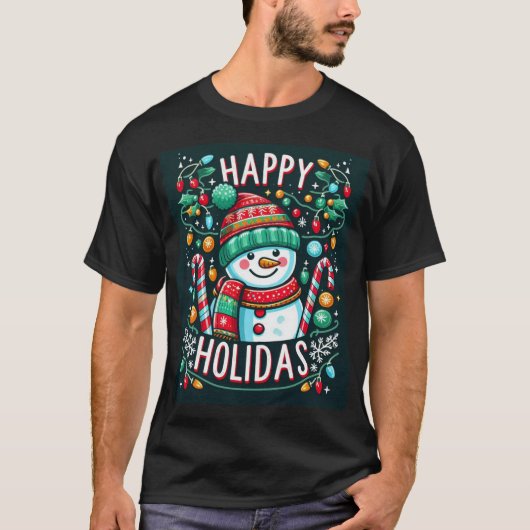 T-shirt noir noir (Devant)