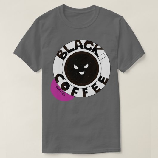 T-shirt Noir noir café (Design devant)