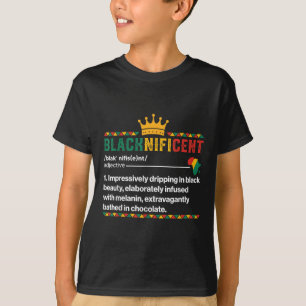 T-shirt Noir Noir Définition Africain Black Pride Melan