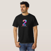 T-shirt noir Numéro Chanceux (Devant entier)