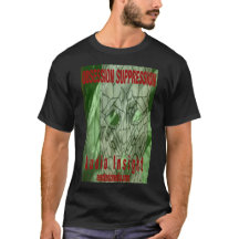 T-shirt noir "Obsession Suppression" pour hommes.
