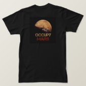 T-shirt noir Occupy Mars (Design dos)