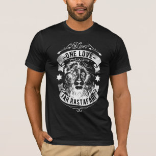 T-shirt noir One Love Jah Rastafari
