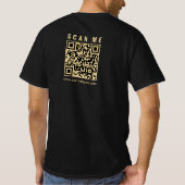 T-shirt Noir or QR Code Mens Conception à double face Impr (Dos)