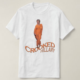 T-shirt noir orange tordu de Hillary Clinton