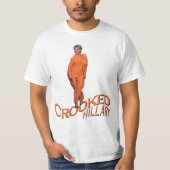 T-shirt noir orange tordu de Hillary Clinton (Devant)