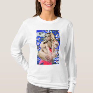 T-shirt Noir orphelin Krystal Goderitch - croquis floral